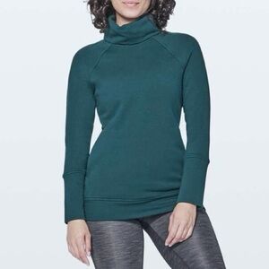 Lululemon Womens To You Tunic Cotton Terry Turtleneck Pullover Sweatshirt Size 8